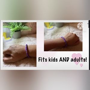 Purple Clay beaded bracelet